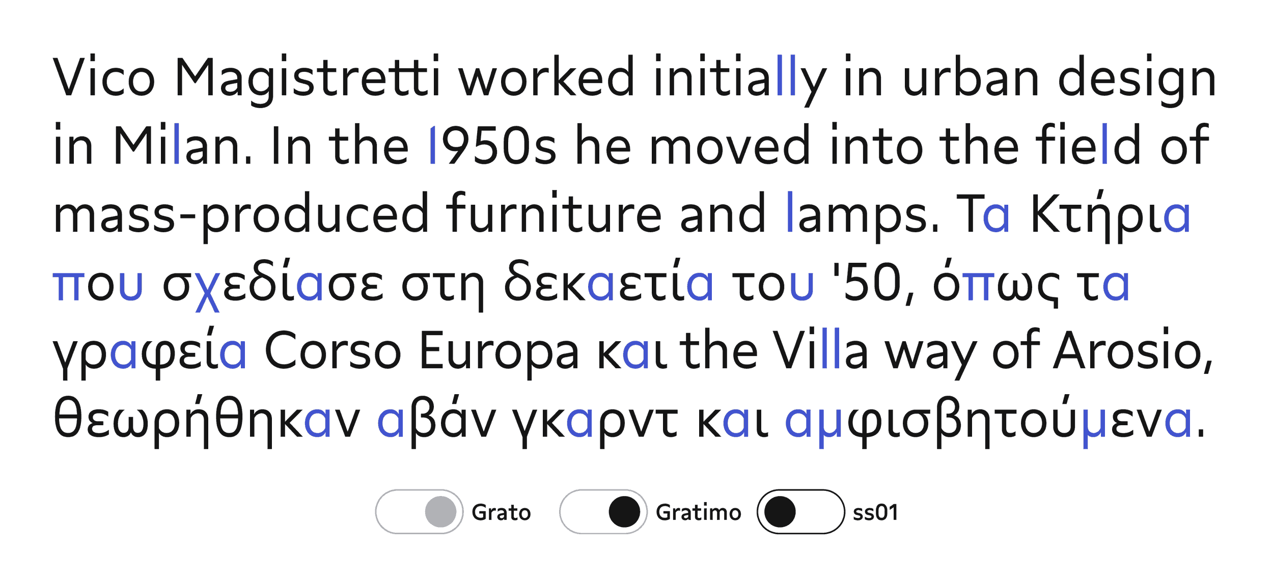 Type Mates Grato Gratimo Classic Grotesk Geometric Font About10 Open Type Alternates