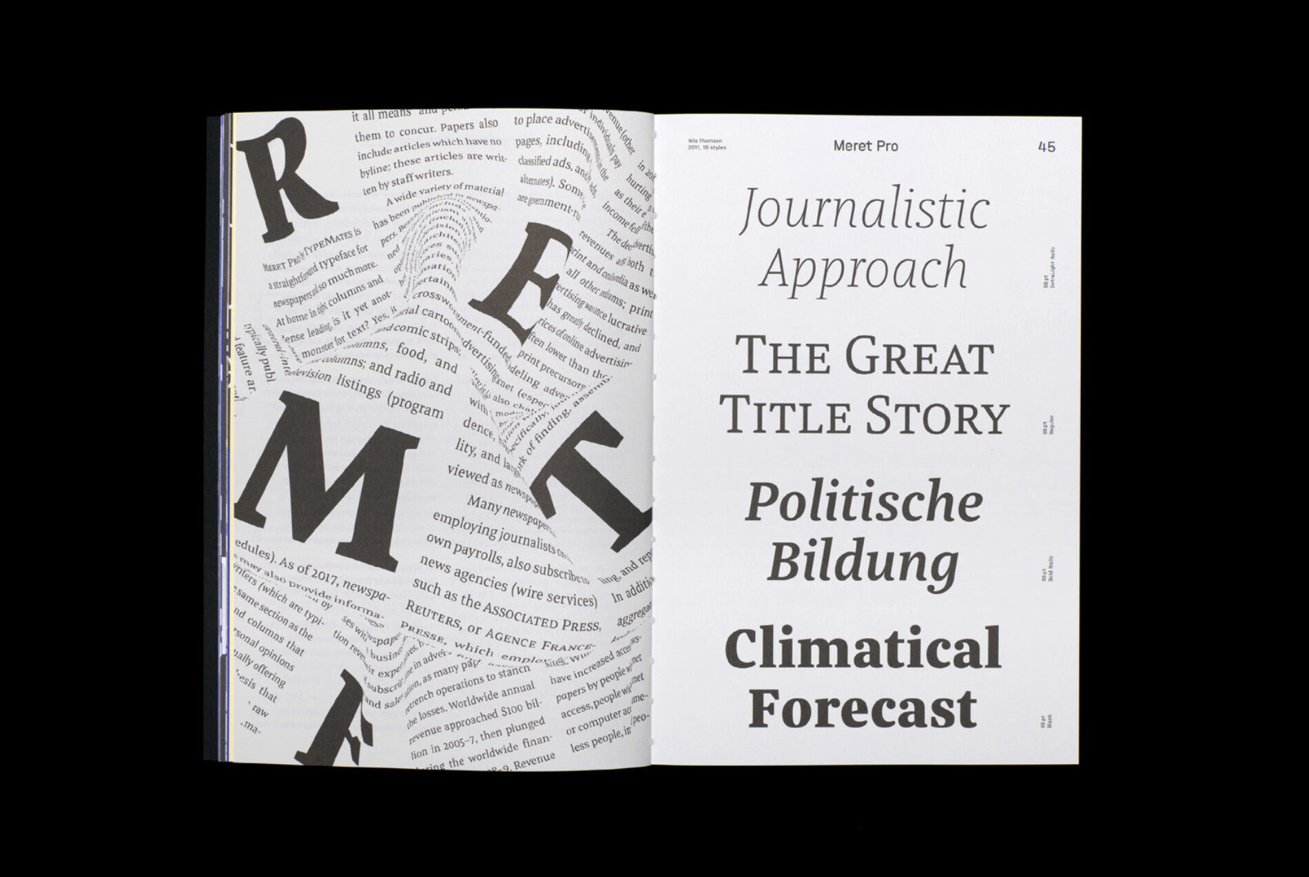 Type Mates printed Specimen Catalogue1 09 Meret Typeface