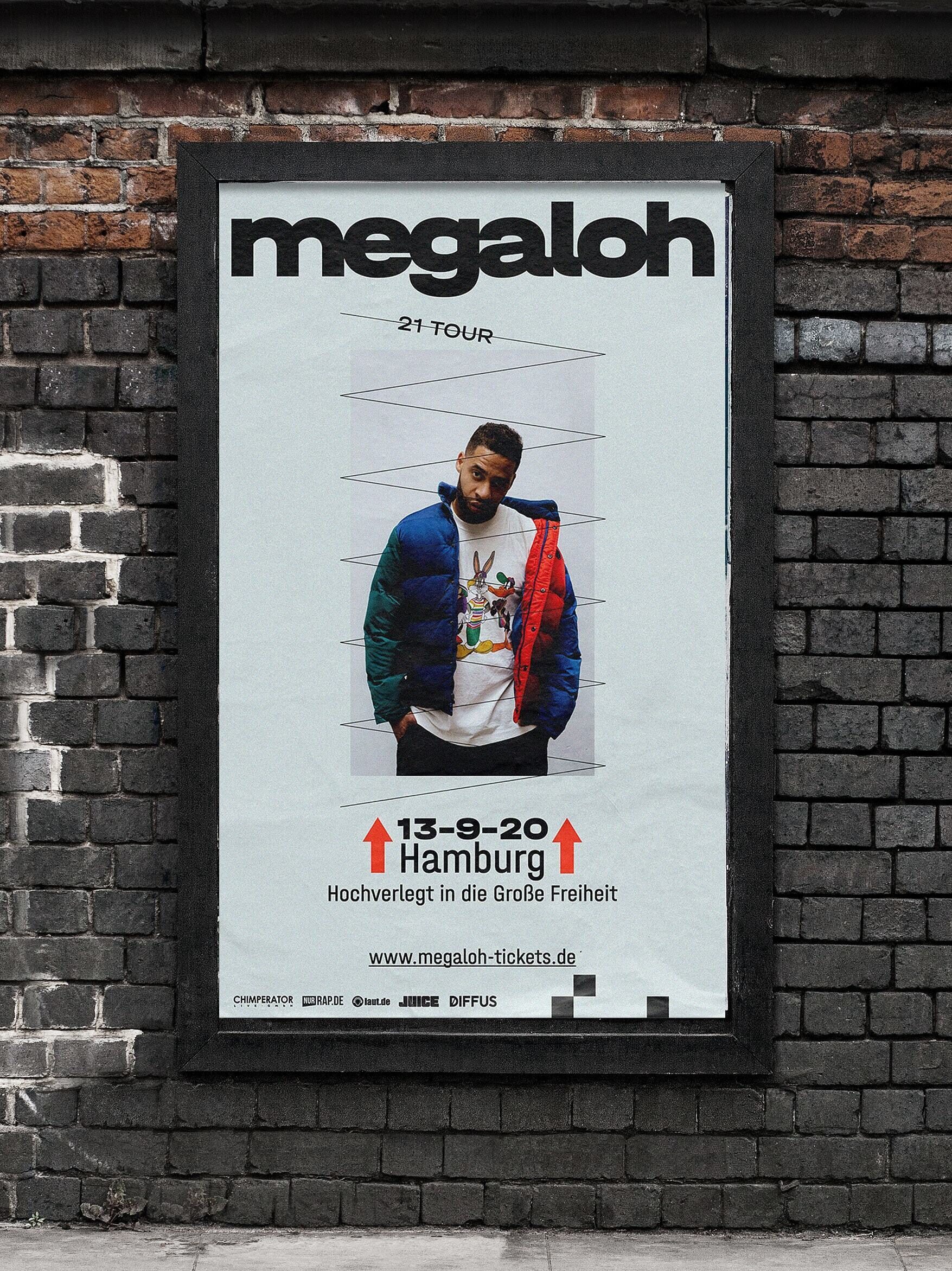Type Mates Fonts In Use Megaloh Music Artwork Zentrale Graphics 02 Halvar Breitschrift Engschrift 2021 Tour Poster