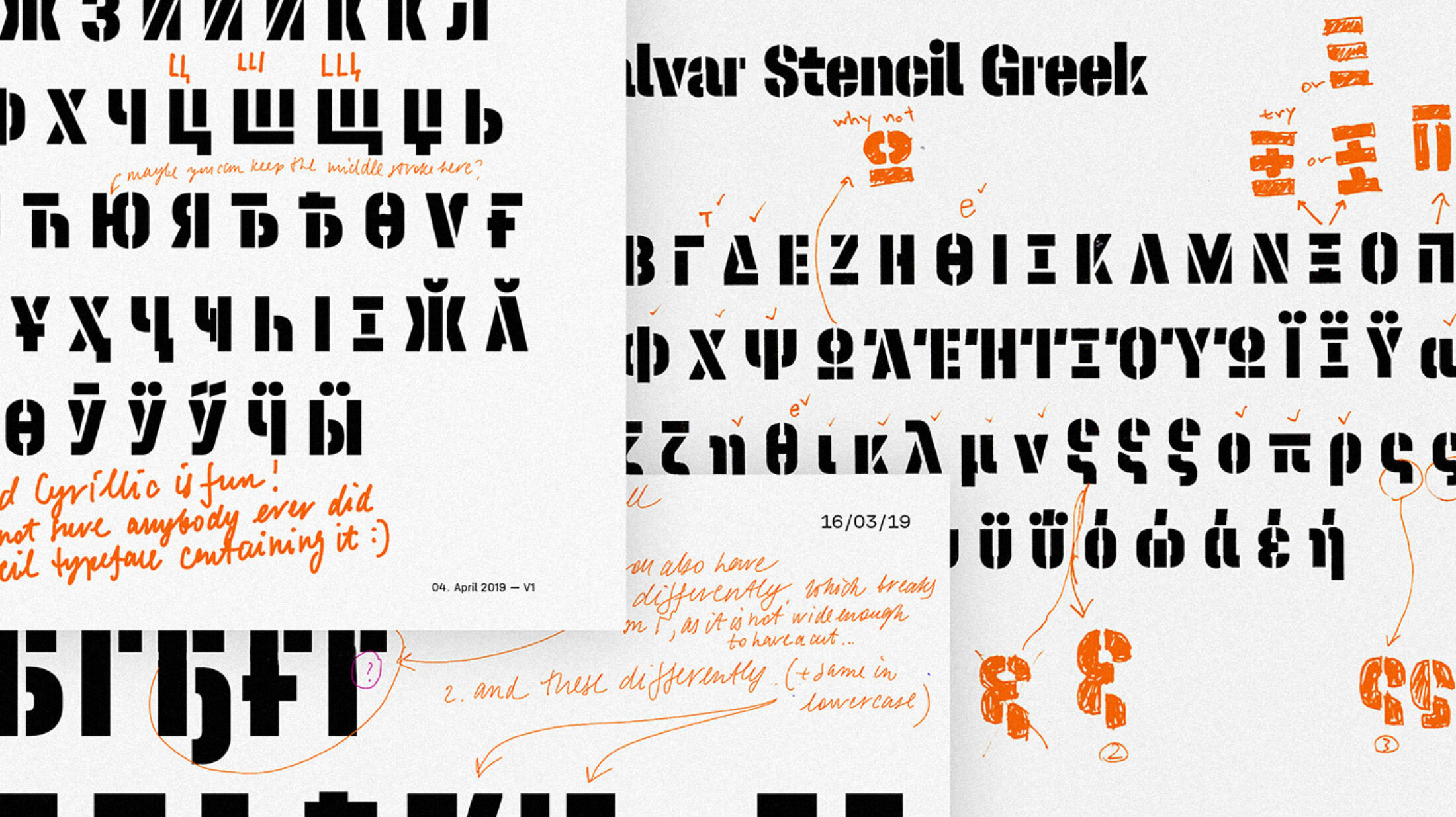 Typemates Halvar Stencil Making Of 09 Cyrillic Greek Revision