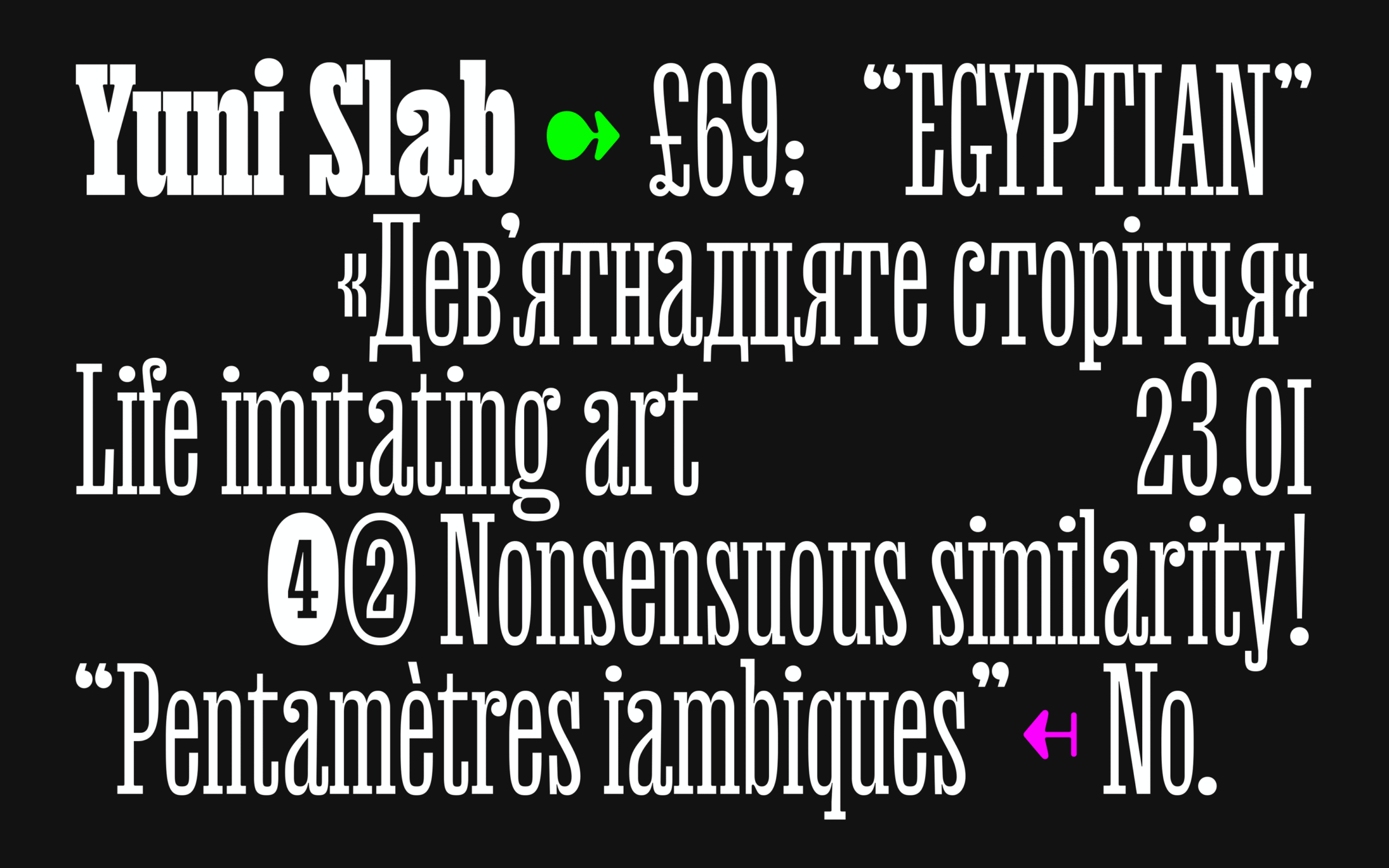 Typemates Philipp Neumeyer Yuni Slab Elma Mono Ottessa typeface Font Headline closer Look 13